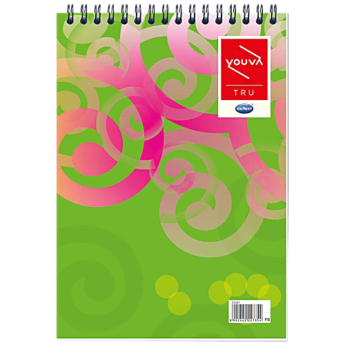 Navneet Youva Top Wiro Notebook - Ruled, Single Line, 148 mm x 210 mm, 160 Pages, 3 pcs