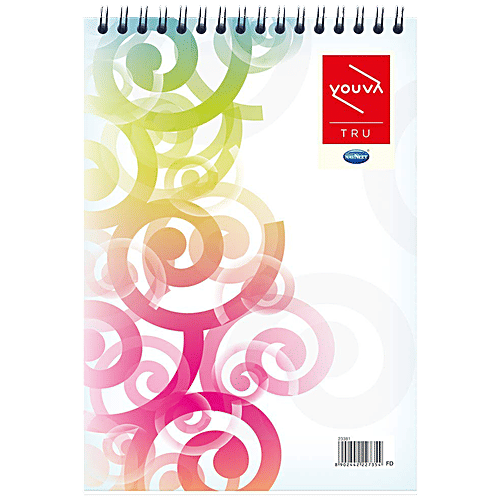Navneet Youva Top Wiro Notebook - Ruled, Single Line, 148 mm x 210 mm, 160 Pages, 3 pcs