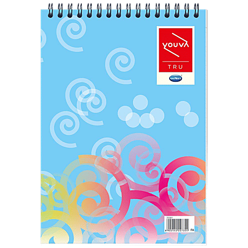 Navneet Youva Top Wiro Notebook - Ruled, Single Line, 148 mm x 210 mm, 160 Pages, 3 pcs
