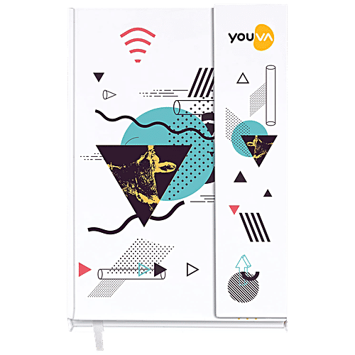 Navneet Youva Magnetic Notebook - Ruled, Single Line, Case Bound, 148 mm x 105 mm, 160 Pages, 2 pcs