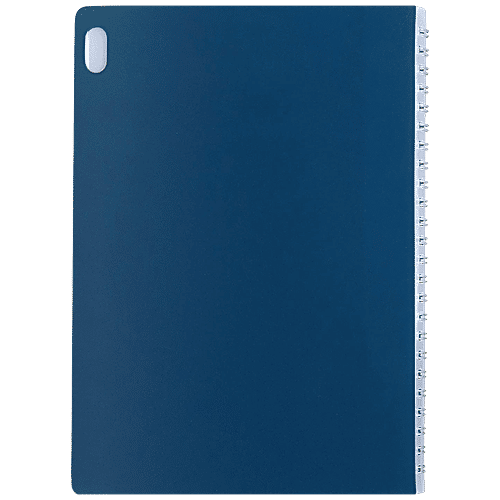 Navneet HQ Wiro Bound Notebook - Ruled, Single Line, Blue, A5, 160 Pages, 1 pc