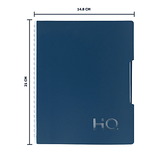 Navneet HQ Wiro Bound Notebook - Ruled, Single Line, Blue, A5, 160 Pages, 1 pc