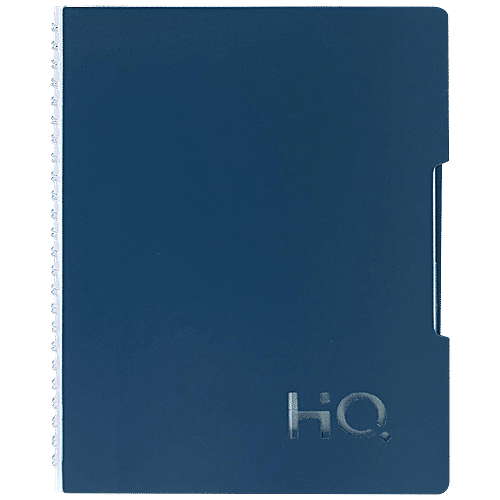Navneet HQ Wiro Bound Notebook - Ruled, Single Line, Blue, A5, 160 Pages, 1 pc