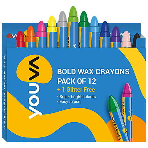 Buy Navneet Youva Bold Wax Crayon Set Smudge Free, Non Toxic Online