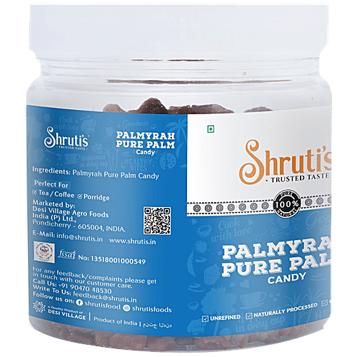 Shruti's SHRUTI'S PALMYRAH PURE PALM CANDY 250 GM JAR - Naturally Proce 250 g Jar, 250 g Jar