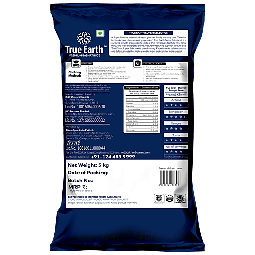 Buy True Earth Super Selection Premium Basmati Rice - Delectable Aroma ...