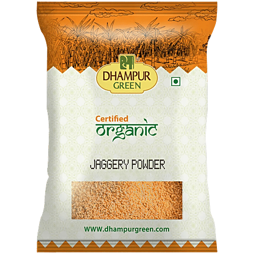 Dhampur Green Organic Jaggery/Gur Powder, 800 g Pouch 