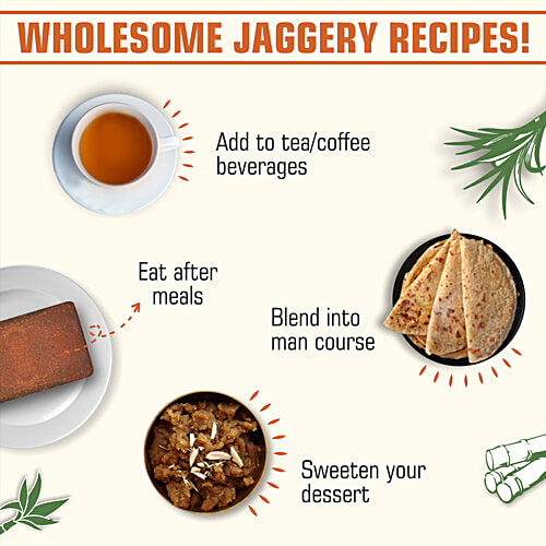 Dhampur Green Jaggery/Gur - Vacuum Packed, 1 kg Pouch