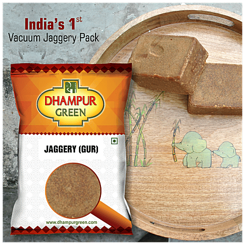 Buy Dhampur Green Jaggery/Gur Alternative To Sugar, Rich In Minerals Online at Best Price of