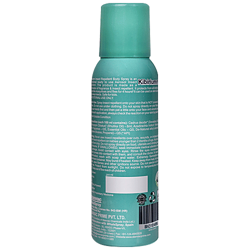 Kibiriumm Insect Repellent Body Spray - Ayurvedic Protection, Lasts For 4 Hours, 200 ml