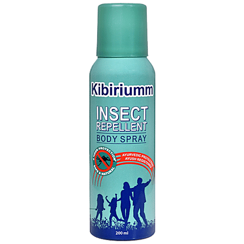 Kibiriumm Insect Repellent Body Spray - Ayurvedic Protection, Lasts For 4 Hours, 200 ml