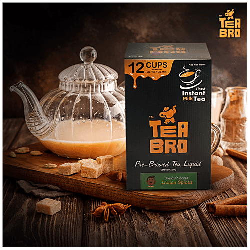 Tea Bro  Pre-brewed Tea Liquid/Decoction - Anna's Secret Indian Spices, 540 g (12 Cups) 