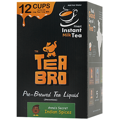 Tea Bro  Pre-brewed Tea Liquid/Decoction - Anna's Secret Indian Spices, 540 g (12 Cups) 