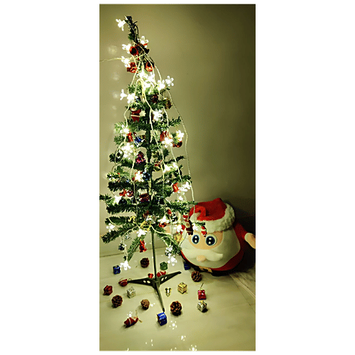 Buy CherishX Christmas Decorations Combo 4 ft Christmas Plastic Tree