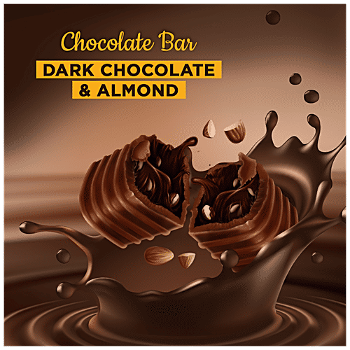 Open Secret Dark Choco Almond Chocolate Bars - With Jaggery, No Refined Sugar, 150 g 10 pcs 