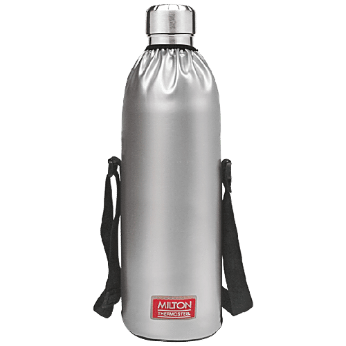 Milton Thermosteel Water Bottle With Jacket - Stainless Steel, 24 Hrs Hot & Cold, 1.8 L (1 pc) 
