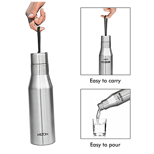 Milton Stainless Steel Bottle - Super 1000 Single Wall, Silver, 1 L (1 pc) 