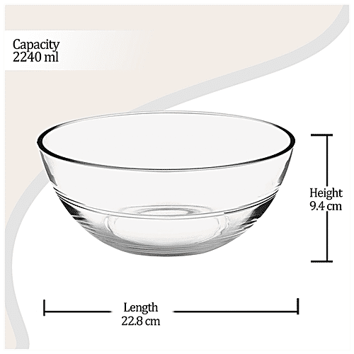 Buy Treo Jelo Designer Glass Bowl Microwave & Dishwasher Safe