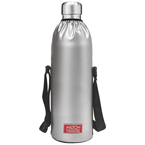 Milton Thermosteel - Duo DLX 1500, 24 Hrs Hot & Cold Water Bottle, Silver, 1.5 L (1 pc) 