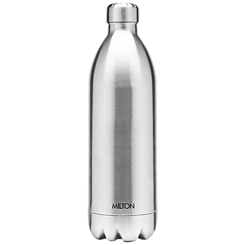 Milton Thermosteel - Duo DLX 1500, 24 Hrs Hot & Cold Water Bottle, Silver, 1.5 L (1 pc) 