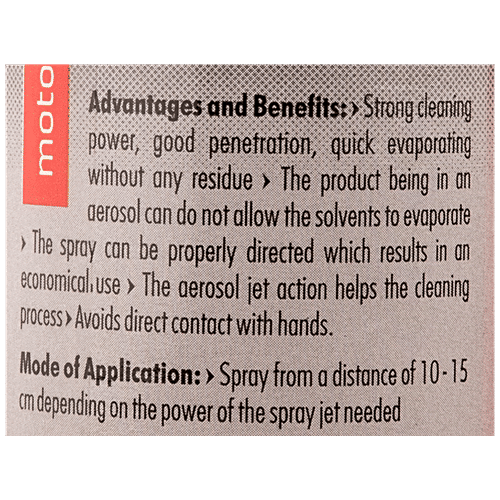 Motosol Chain Cleaner & Degreaser Spray - Removes Tough Stains, 100 ml