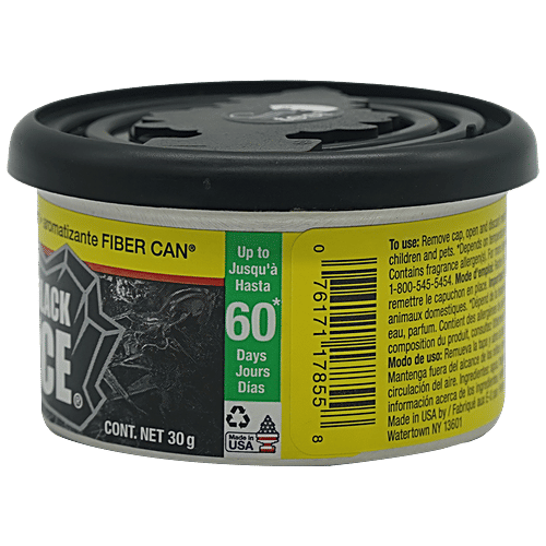 Little Trees Black Ice Scent Air Freshener For Vehicle - Aromatic & Natural, Smell Of Woods, Product Of USA, 30 g Can