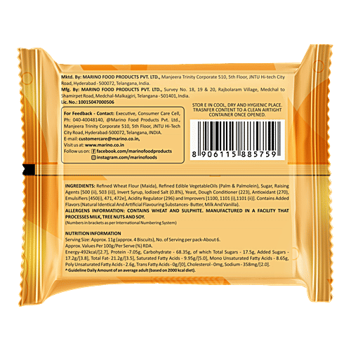 Marino Crunchy Munchy Biscuits - Sweet & Salt, Light & Crisp Teatime Snack, 64 g