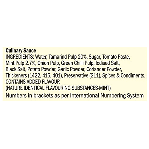 Tops Imli Pudina Sauce - Healthy & Tasty, Sweet-tangy Combination, 200 g Glass Bottle 