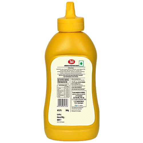 Tops American Mustard Sauce - Mild & Smooth, 300 g Bottle 
