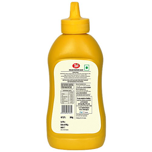 Tops English Mustard Sauce - Thick & Flavourful, 300 g Bottle 