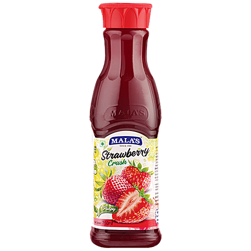 Malas Strawberry Crush - Juicy & Pulpy, 750 ml PET Bottle 