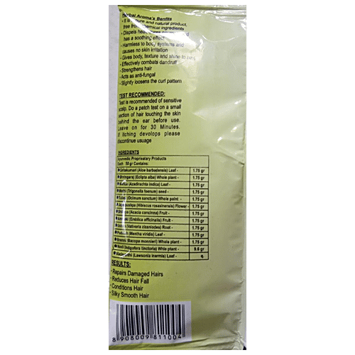 Herbal Aroma's Ayurvedic Black Henna - With Aloevera & Hibiscus Extracts, Conditions Hair, 60 g (Get 20% Extra)