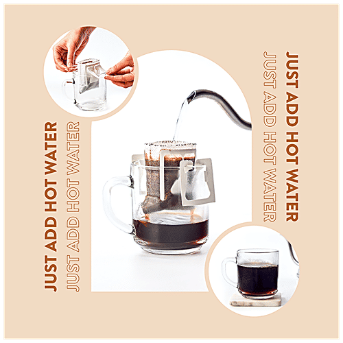 THIRD WAVE COFFEE Wake Me Up Blend Easy Arabica Dark Roast - Bold & Intense Flavour, 11 g (10 Bags x 11 g Each)