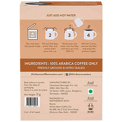 Buy THIRD WAVE COFFEE Wake Me Up Blend Easy Arabica Dark Roast Rich Flavour Online at Best
