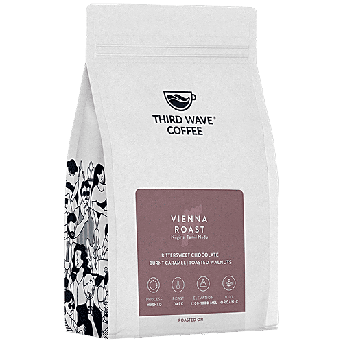 THIRD WAVE COFFEE Vienna Roast - With Bittersweet Chocolate, Burnt Caramel, Toasted Walnuts, 250 g  