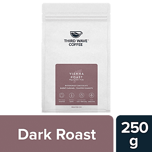 THIRD WAVE COFFEE Vienna Roast - With Bittersweet Chocolate, Burnt Caramel, Toasted Walnuts, 250 g  