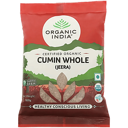 Organic India Cumin Whole/Jeera - Certified Organic, 100 g  