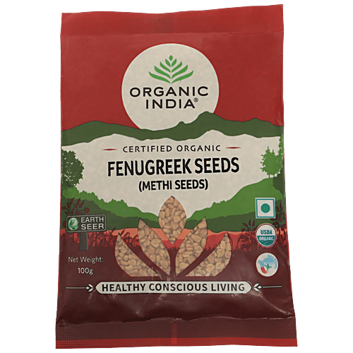 Organic India Fenugreek/Methi Seeds - Certified Organic, 100 g