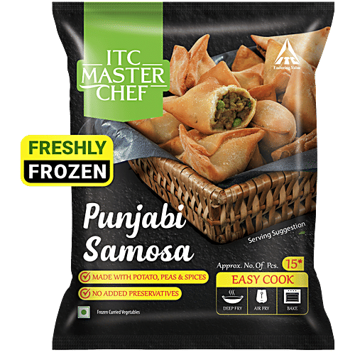 ITC Master Chef Punjabi Samosa, 300 g (15 pcs Approx.) No Added Preservatives