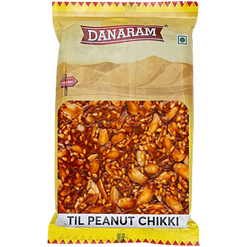Danaram Til Peanut Chikki - Sesame & Jaggery Based, Healthy Sweet Dessert, 400 g  
