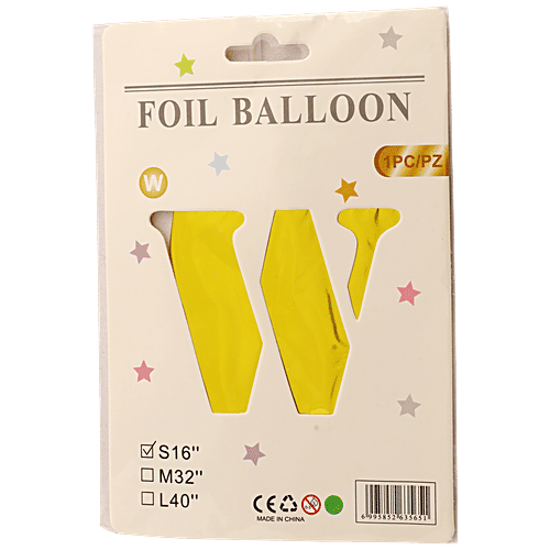 Buy Bvishal Foil Alphabet Balloon - Letter W, Party Decor, For Birthday ...