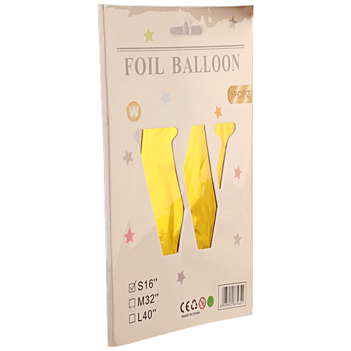 Buy Bvishal Foil Alphabet Balloon - Letter W, Party Decor, For Birthday ...