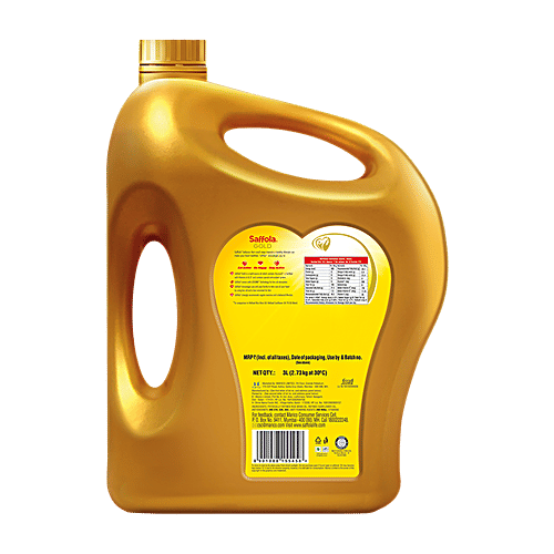 Buy Saffola Gold Refined Cooking Oil, Blend Of Rice Bran & Sunflower Oil, Helps Keeps Heart