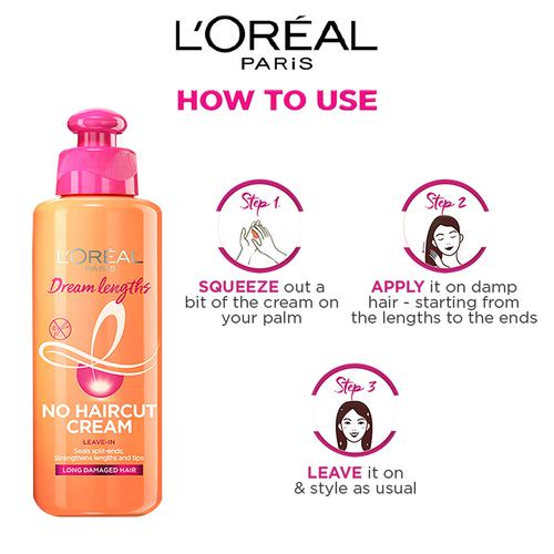 Buy Loreal Paris Dream Lengths No Haircut Cream - Leave In, Seals Split  Ends & Nourishes Hair, Sulfate Free Online at Best Price of Rs 399 -  bigbasket