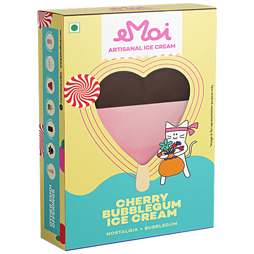 Buy eMoi Artisanal Ice Cream Cherry Bubblegum, Frozen Dessert Online