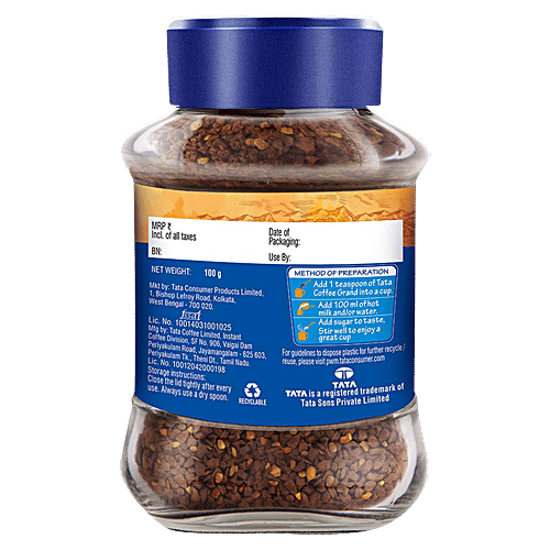 Tata Coffee Grand - Intensely Rich, Fresh Flavour, 100 g Jar 