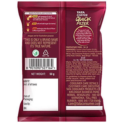 Tata Coffee Quick Filter, 50 g Pouch 