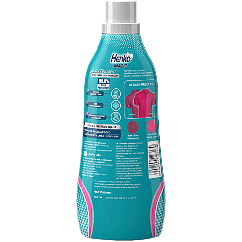 Buy Henko Matic Liquid Detergent Front Load With Nano Fibre Lock Technology, 99.9 Germ