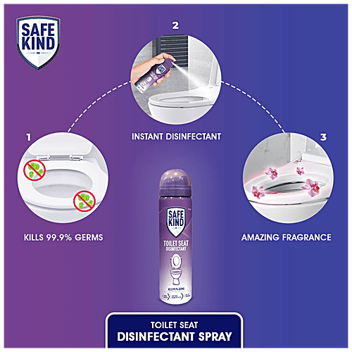 Buy Safekind Toilet Seat Disinfectant Spray Kills 99.9 Germs, For