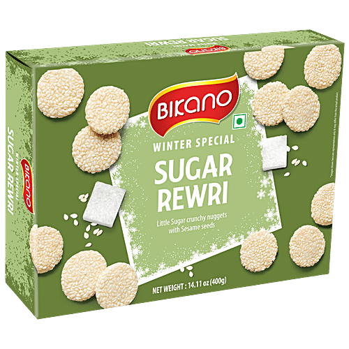 Bikano Winter Special Sugar Rewari - Sesame Seeds Based, Traditional Healthy Sweets, 400 g
